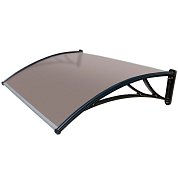 Навес-козырек пластиковый бронза, черный кронштейн 3&nbsp;&nbsp; 1300мм